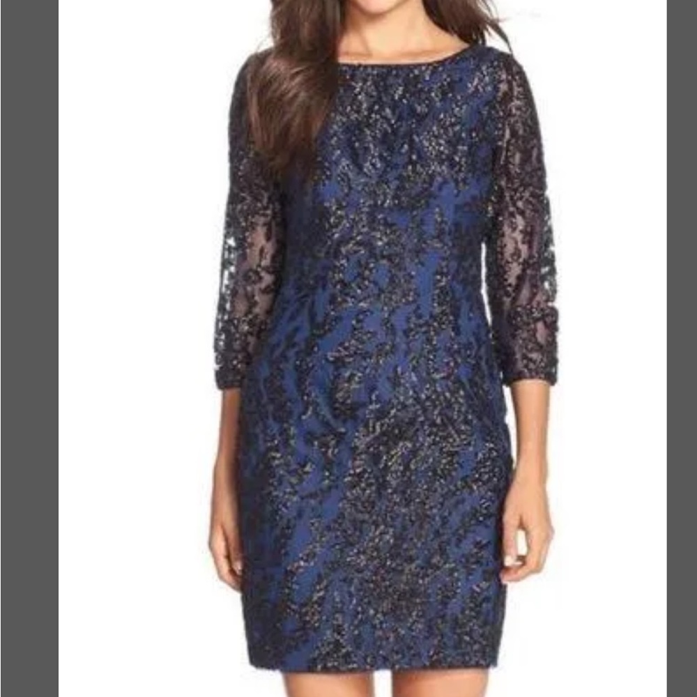 Gorgeous Aiden Mattox blue sequined formal classy dress size 2